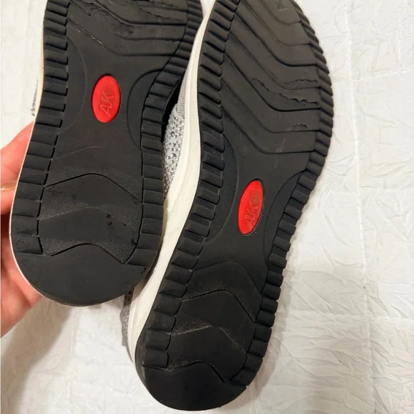 Anne Klein Sport Gray Slip-On Sneakers with Rhinestone Accent - Picture 3 of 4